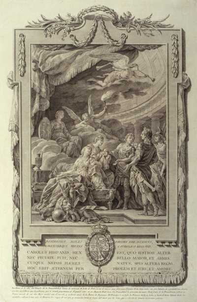 رمزية حول ولادة الطفل Infant Carlos Clemente بواسطة Pasqual بير الشامات كورونيس